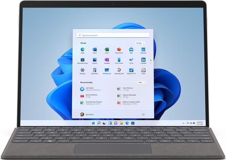 Microsoft Surface Pro 8 (13", Intel Core i5-1145G7, 8 GB, 256 GB, Senza layout di tastiera)