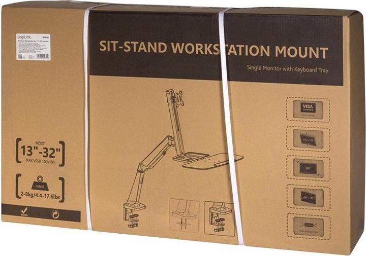 Produktbild LogiLink 1332 Sitz/Steharbeitsplatz MonitorSchreibtischhalterung (Tisch, 32.01")