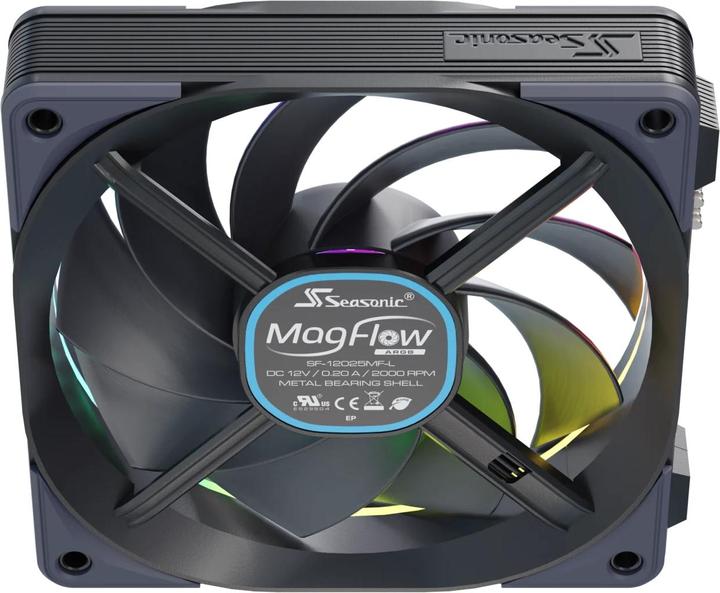 Immagine prodotto Seasonic Ventola MagFlow 1225PWM ARGB 120*120*120 1-Fan Kit (120 mm, 1 x)