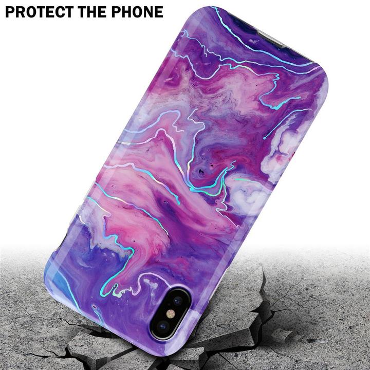 Produktbild Cadorabo IMD TPU Bunter Marmor Cover (Apple iPhone XS Max)