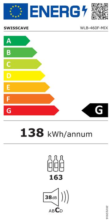 Energie-Label Swisscave WLB-460F-MIX