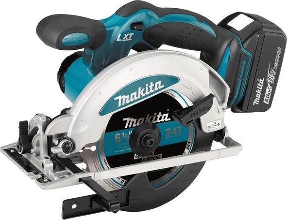 Immagine prodotto Makita DSS610RTJ Sega circolare a batteria, 18 V, 2x 5,0 Ah Li-Ion, 57 mm, ø165x20mm 24T, 3,5 kg, MAKPACK