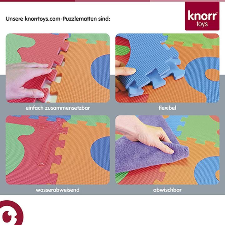 Produktbild Knorrtoys Puzzlematte - "Alphabet + Zahlen" pink-rosa (180 x 180 x 1 cm)