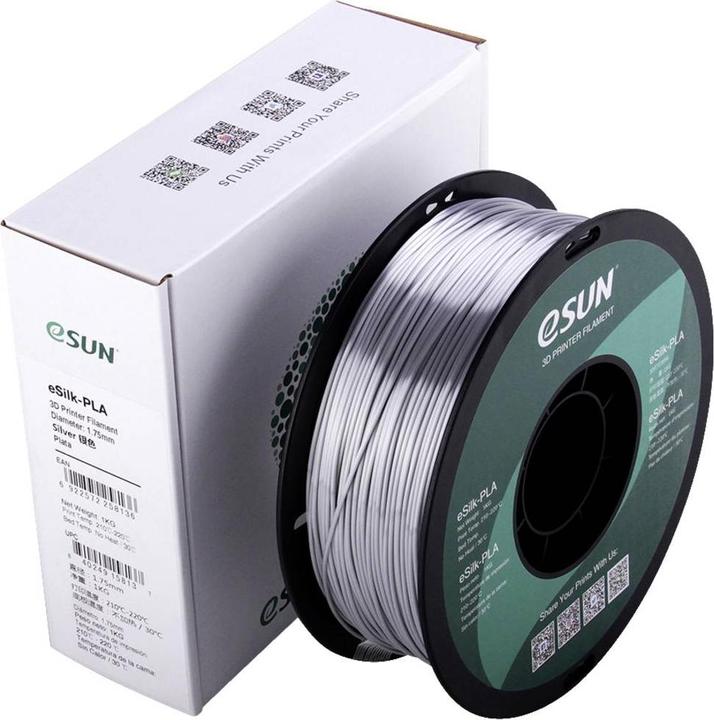 Produktbild eSUN eSilk-PLA (PLA, 1.75 mm, 1000 g, Silber)