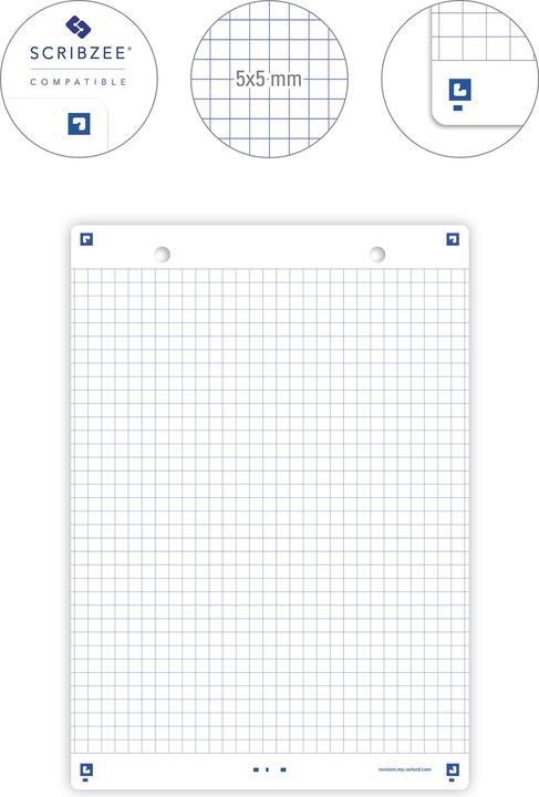 Actual product image Oxford Fiches bristol REVISION 2.0, A5, blanc (A5, 250 g/m²)