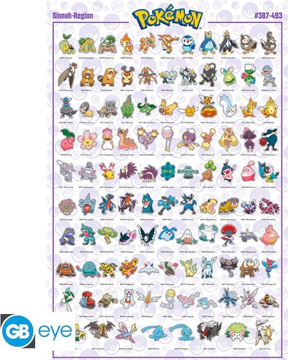 Immagine prodotto ABYstyle POKEMON - Poster Sinnoh Pokemon tedesco 91,5x61