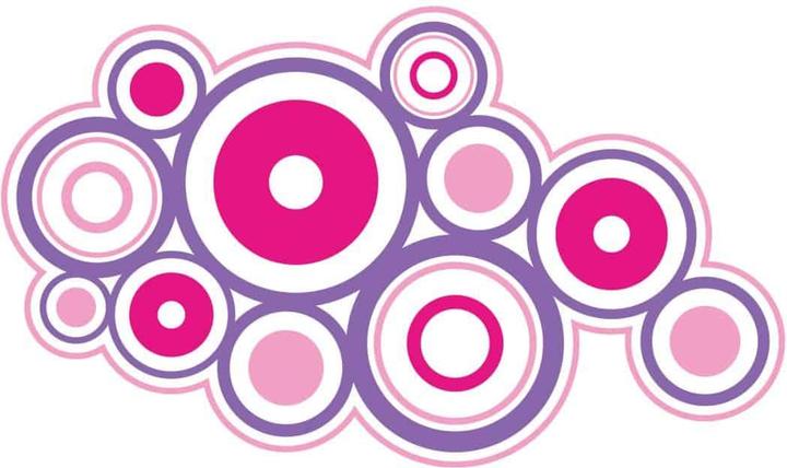 Produktbild Trenddeko Retro Ringe pink (140 x 82 cm)
