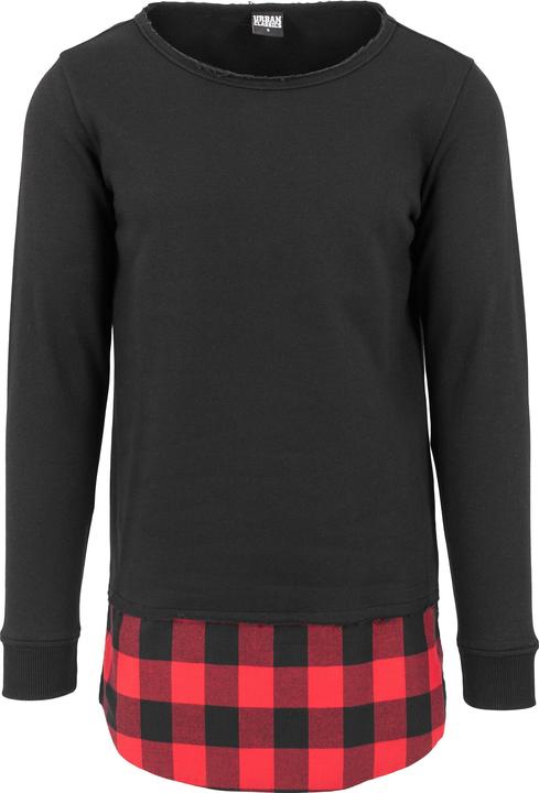 Urban Classics Long Flanell Bottom Open Edge Crewneck
