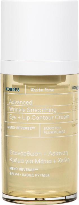 Korres White Pine Advanced Wrinkle Smoothing Eye + Lip Contour Cream (Fluid, 15 ml, Tag + Nacht)