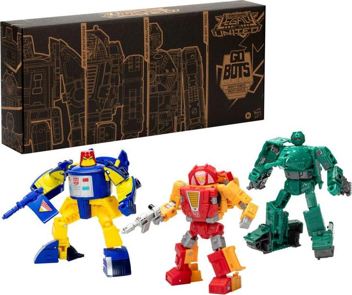 Actual product image Hasbro Transformers Legacy United Deluxe Class Action Figures 3-Pack Go-Bot Guardians 14 cm