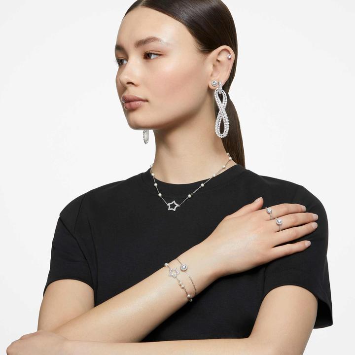 Actual product image Swarovski Constella Stud Earrings Silver (Swarovski Metal)