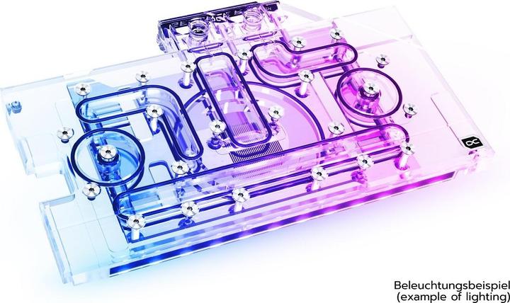 Actual product image Alphacool Ice Block Aurora GPX-N RTX 3070 TUF/Dual with Backplate - Acrylic + Nickel