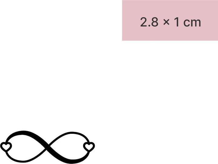 Immagine prodotto minink Tatuaggio temporaneo - simbolo dell'infinito con cuori