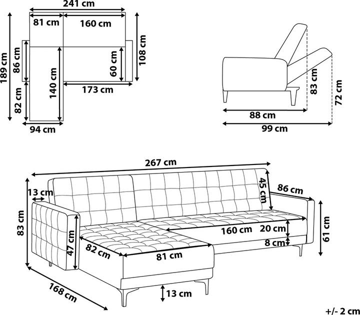 Actual product image Beliani Aberdeen (Corner sofa)