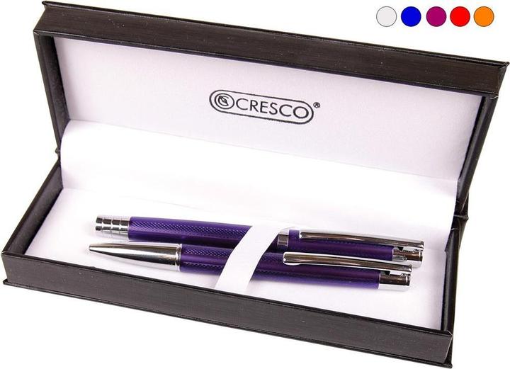 Cresco Stylo + crayon Élégant dans un étui (406780) (Finition dorée, 2 x)