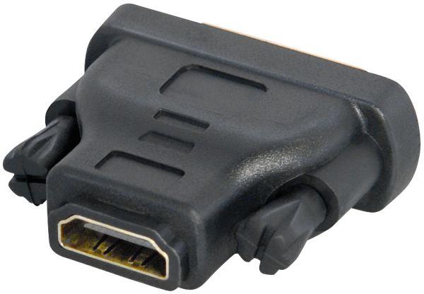 Actual product image Transmedia Adapter, a) from 1x DVI-D plug single link 24+1, b) to 1x HDMI socket (DVI, HDMI)