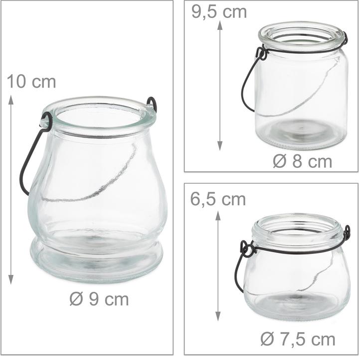Image du produit Relaxdays 12x Photophore (12 x, 9 x 9 x 10 cm)