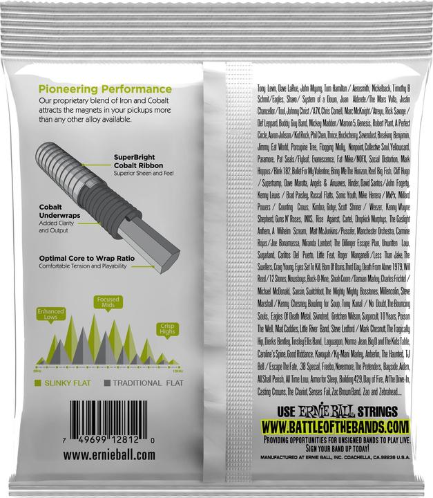 Nutritional values and ingredients Ernie Ball Cobalt Flat Regular (4 x, Electric bass, 0.11")