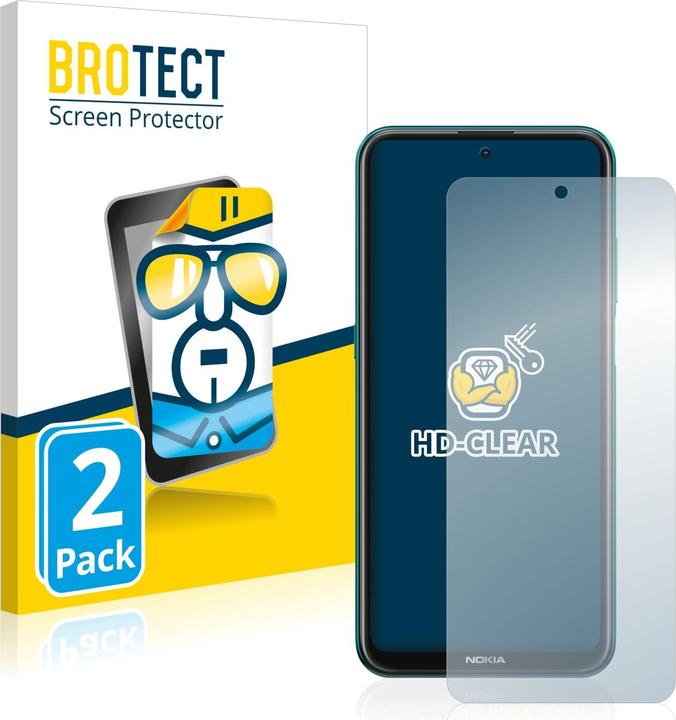 Produktbild BROTECT Schutzfolie Displayschutz Klar (2 Stück, Nokia X10)