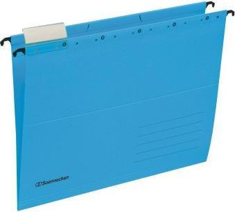 Produktbild Soennecken Hängemappen blau A4 Sichtreiter 220g Recyclingkarton 25 St./Pack. (A4, 1 x)