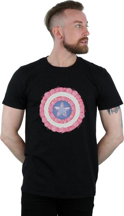 Produktbild Captain America Flowers Shield TShirt (S)