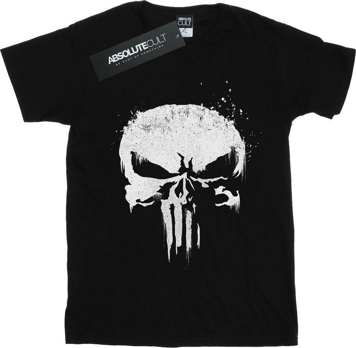 Actual product image Womens/Ladies The Punisher TV Skull Logo Cotton Boyfriend T-Shirt (XL)