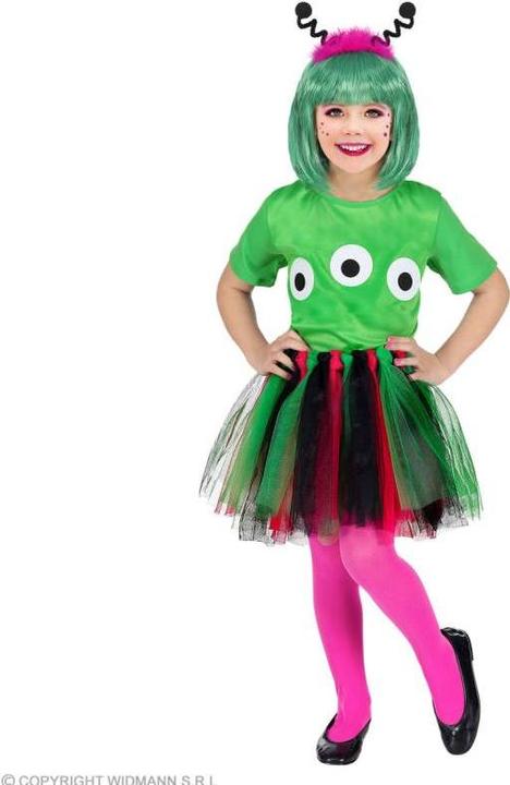 Produktbild Widmann ALIEN (T-shirt, Tutu, Haarreif mit Antennen), 110 cm / 3-4 Years (3, 4)