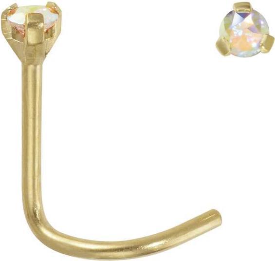 Produktbild Bijouteria Nasenpiercing (Titan, PVD Beschichtung (goldfarbig), Zirkonia)