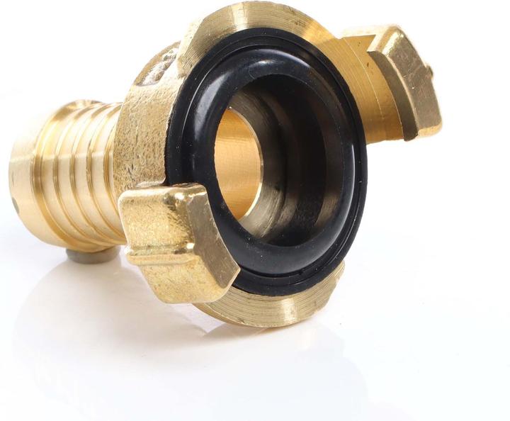 Actual product image Wiltec Brass Quick Coupling / Connector for water hose DN20 – ¾ (Hose clip, 20 mm)