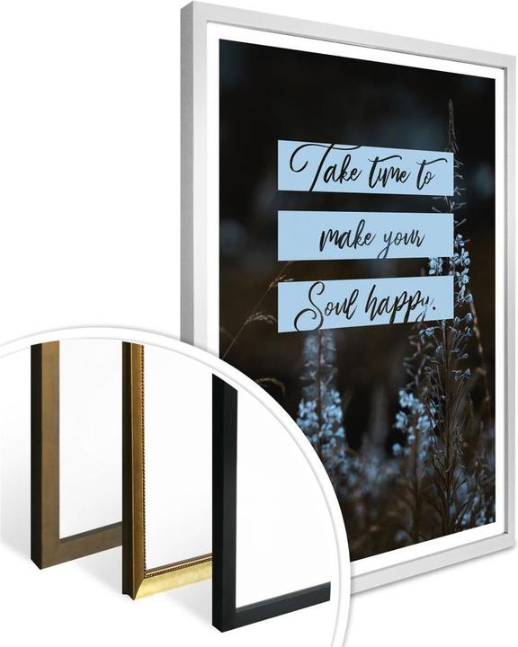Image du produit Trenddeko Prenez le temps de rendre votre âme heureuse (60 x 80 cm)