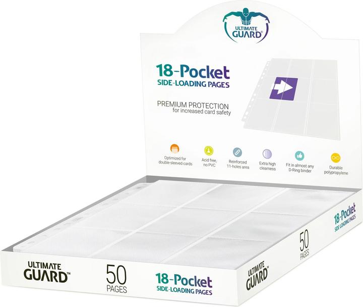 Immagine prodotto Ultimate Guard UGD010483 - Pagine a caricamento laterale a 18 tasche (50), bianco
