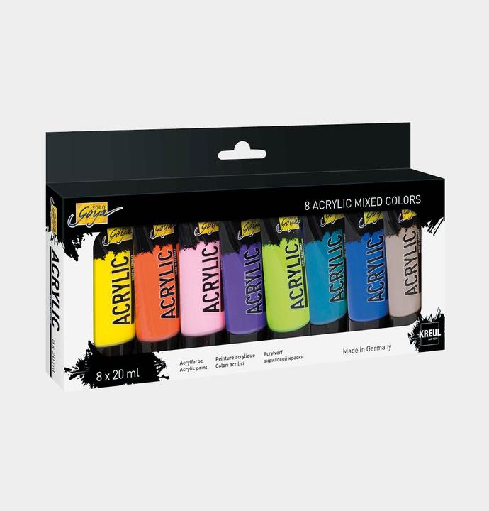 Produktbild Kreul Acrylfarbe SOLO Goya Acrylic, 20 ml, 8er-Set (Multi, 20 ml)