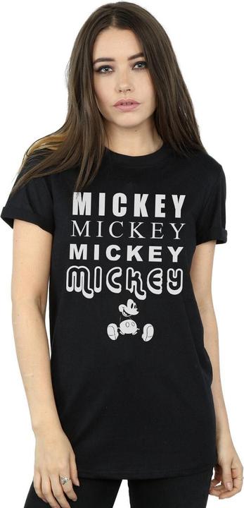 Actual product image Disney Womens/Ladies Mickey Mouse Sitting Cotton Boyfriend T-Shirt (L)