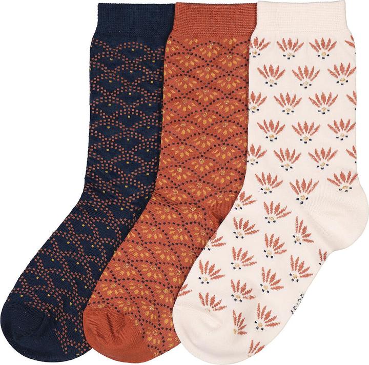 Image du produit La Redoute Collections Lot de 3 chaussettes à motif Art déco (Lot de 3, 35, 37)