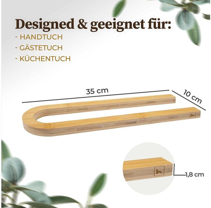 Immagine prodotto Hennez Handtuchhalter Alfred 35 x 10 cm, Natural