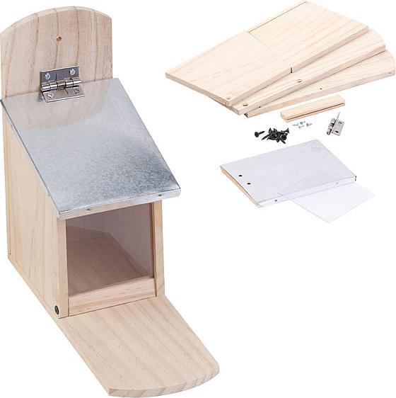 Produktbild Royal Gardineer 2er-Set Wetterfestes Futterhaus für Eichhörnchen, Metalldach, Bausatz