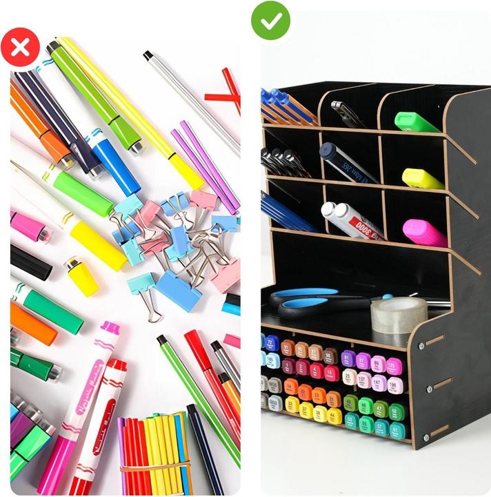 Produktbild Hermex Stiftebox Schreibtisch-Organizer Stiftaufbewahrung Pen Desk-Organizer Bürotisch-Stifthalter