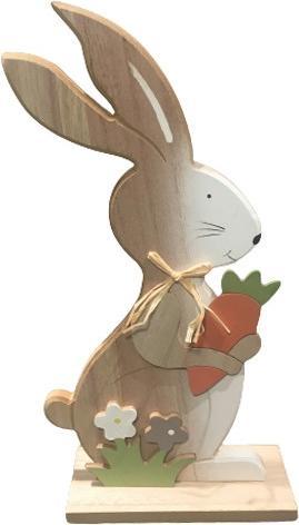 Image du produit Bekos Leo - Grand lapin de Pâques en bois à poser