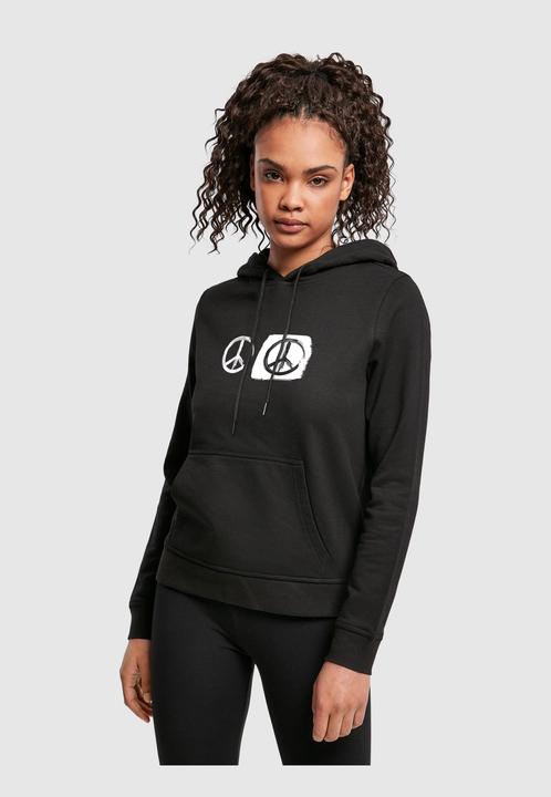 Actual product image Merchcode Ladies Peace - Double Peace Black Basic Hoody - 161625 (S)