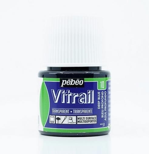 Produktbild Pebeo Vitrail Transparentfarben (Dunkelblau, 45 ml)