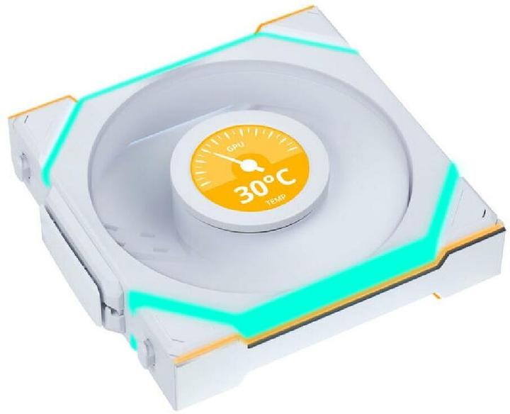 Produktbild Lian-Li UNI FAN SL Wireless LCD Lüfter, ARGB, PWM - 120 mm, weiss (120 mm, 1 x)