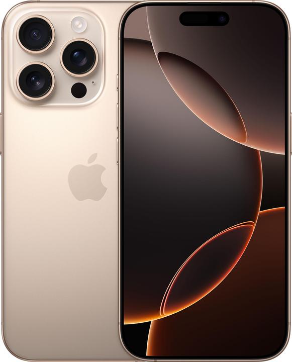 Apple iPhone 16 Pro (1000 Go, Titane désertique, 6.30", SIM + eSIM, 48 Mpx, 5G)