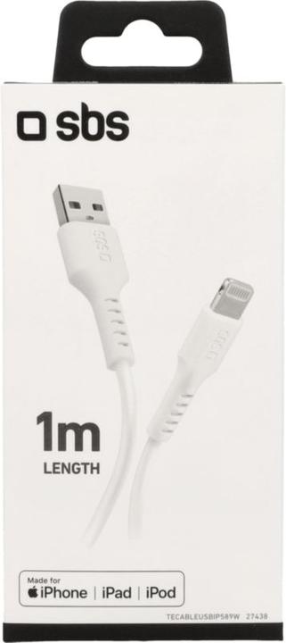 Actual product image SBS Data cable USB 2.0 to Apple Lightning (1 m, USB 2.0)