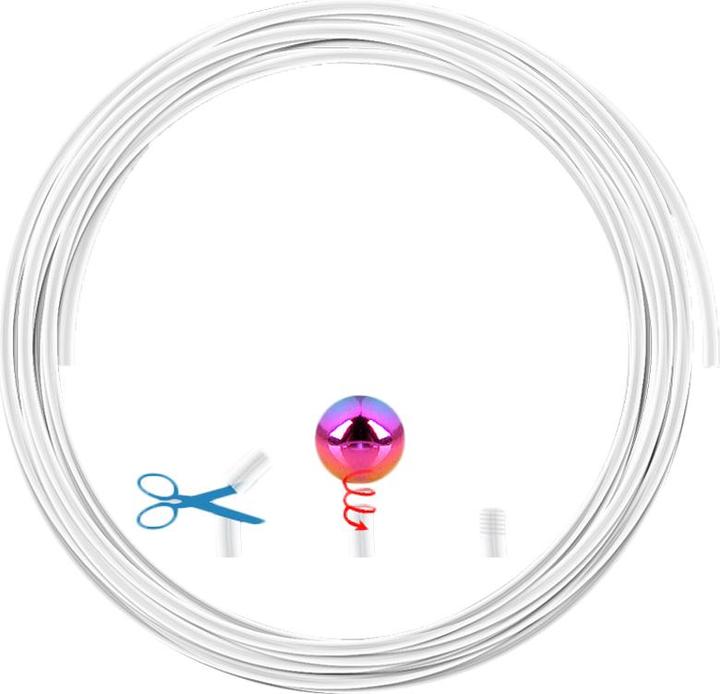 Star Piercing Micro Barbell-Stab transparent ab Rolle (Bioflex, ohne Messing)