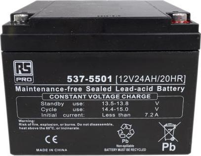 Immagine prodotto Rs Pro RS Batteria piombo-acido sigillata, 12V 24Ah (12 V, 24000 mAh)
