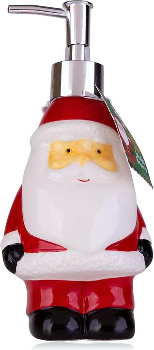 Immagine prodotto Accentra Seifenspender aus Keramik mit Flüssigseife SANTA in Weihnachtsmann Design (Dispositivo, 350 ml)