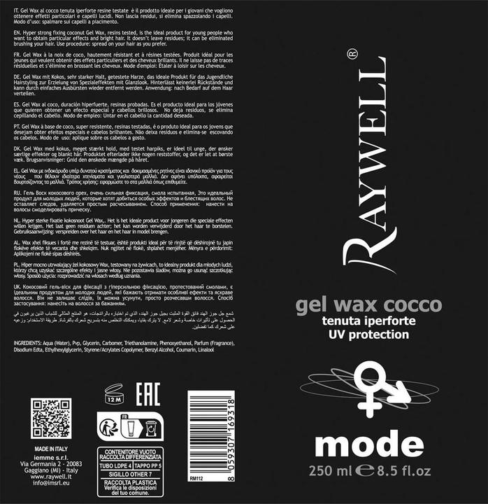 Image du produit Raywell MODE Gel Wax Cocco (Gel coiffant, 250 ml)