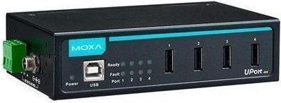 Actual product image Moxa UPORT 404-T W/O ADAPTER - 4-port industrial USB hub, without adatper, -40 to 85C operating temperatu (4 Ports)
