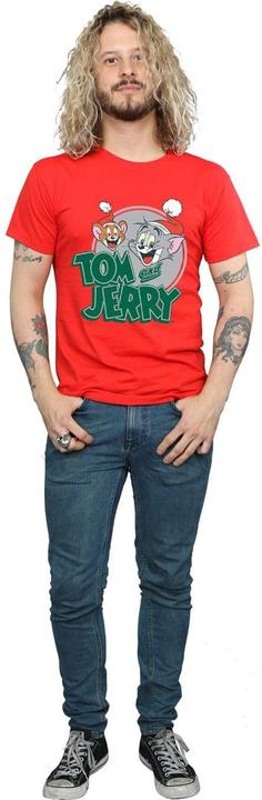 Actual product image Tom & Jerry Mens Christmas Greetings T-Shirt (3XL)
