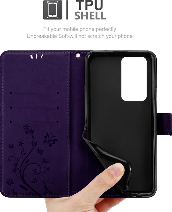 Actual product image Cadorabo Flower Book Cover (Huawei P40 Pro)